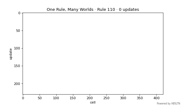 Animated visualization for One Rule, Many Worlds