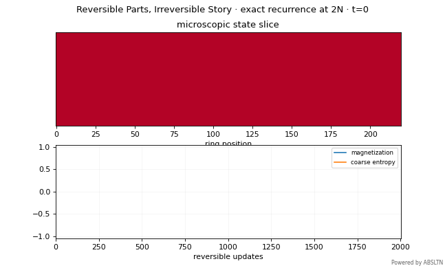 Animated visualization for Reversible Parts, Irreversible Story