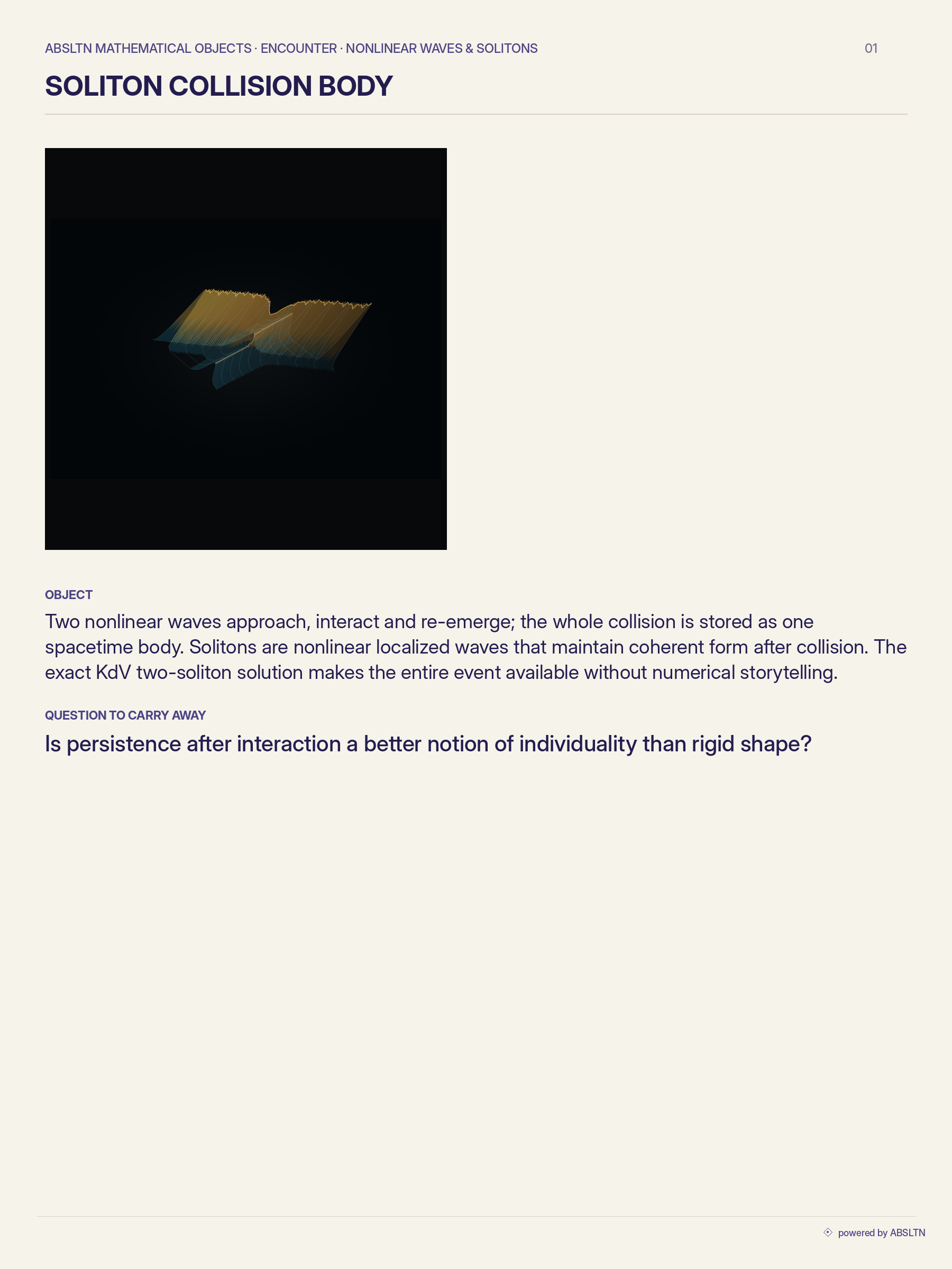 Soliton Collision Body encounter card